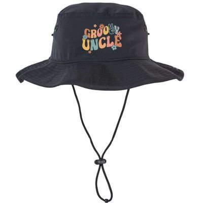 Retro Groovy Uncle Flower Power Hippie Family Groovy Vibes Gift Bucket Hat