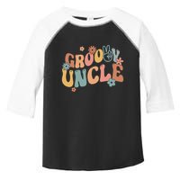 Retro Groovy Uncle Flower Power Hippie Family Groovy Vibes Gift Toddler Fine Jersey T-Shirt