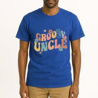 Retro Groovy Uncle Flower Power Hippie Family Groovy Vibes Gift Tall T-Shirt