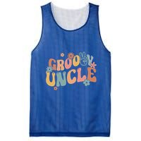 Retro Groovy Uncle Flower Power Hippie Family Groovy Vibes Gift Mesh Reversible Basketball Jersey Tank