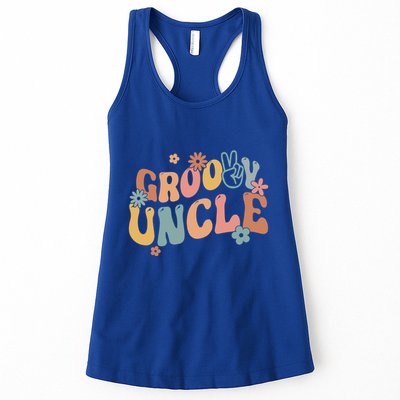 Retro Groovy Uncle Flower Power Hippie Family Groovy Vibes Gift Womens Tank Top