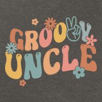 Retro Groovy Uncle Flower Power Hippie Family Groovy Vibes Gift Cotton Canvas Backpack