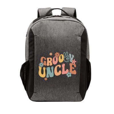 Retro Groovy Uncle Flower Power Hippie Family Groovy Vibes Gift Vector Backpack