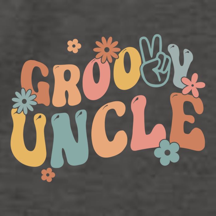 Retro Groovy Uncle Flower Power Hippie Family Groovy Vibes Gift Vector Backpack