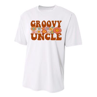 Retro Groovy Uncle Matching Family 1st Birthday Party Performance Sprint T-Shirt