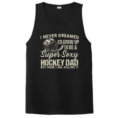 Retro Grow Up To Be A Super Sexy Hockey Dad PosiCharge Competitor Tank