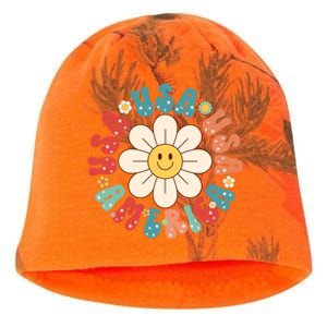 Retro Groovy Usa America Hippie Flower Patriotic Cute Gift Kati - Camo Knit Beanie