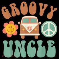 Retro Groovy Uncle Matching Family Birthday Party Flexfit Unipanel Trucker Cap