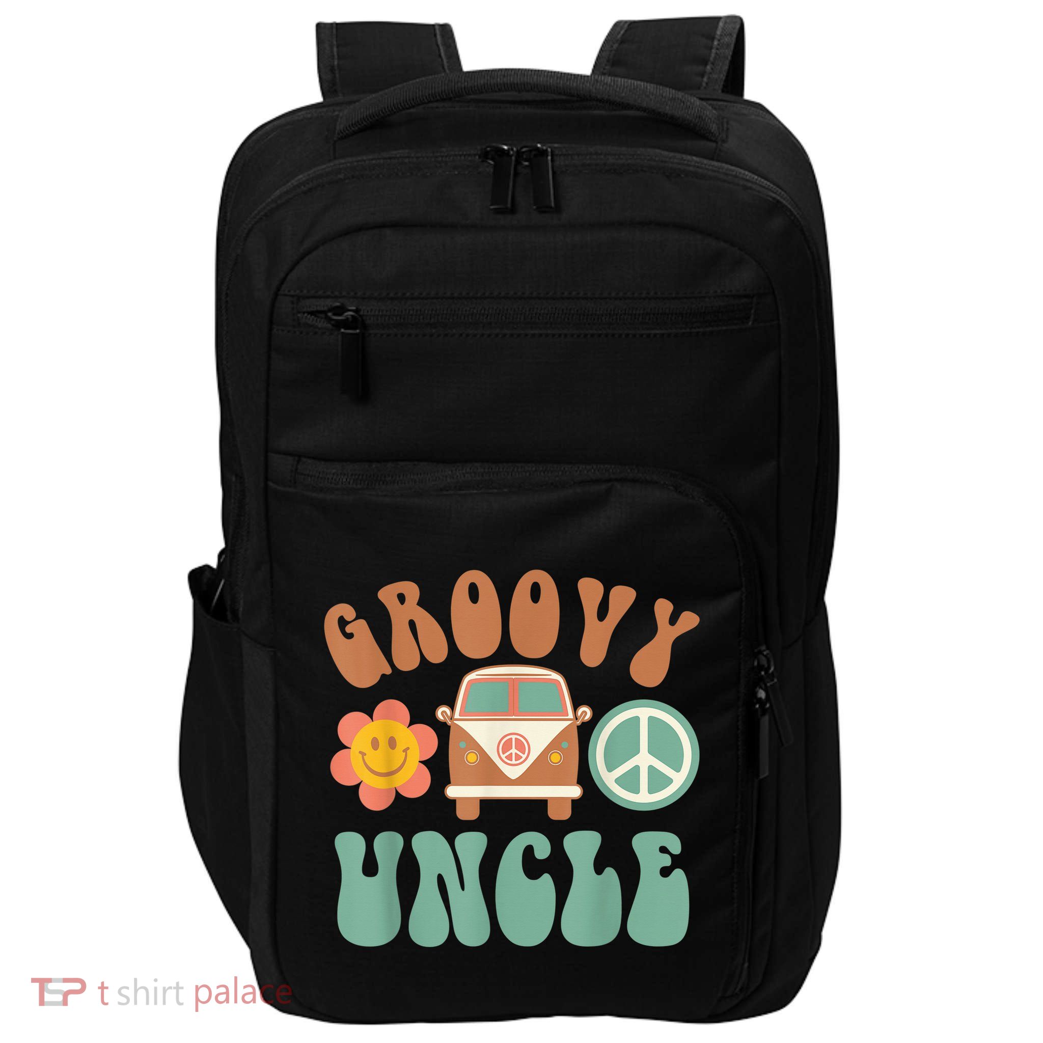 Retro Groovy Uncle Matching Family Birthday Party Impact Tech Backpack