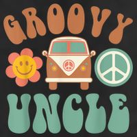 Retro Groovy Uncle Matching Family Birthday Party Adult Drive Performance Visor