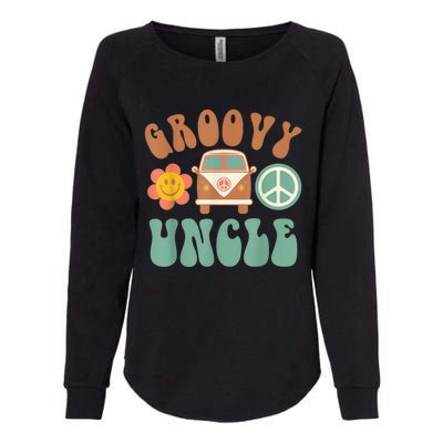 Retro Groovy Uncle Matching Family Birthday Party Womens California Wash Sweatshirt