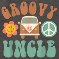 Retro Groovy Uncle Matching Family Birthday Party Vector Backpack