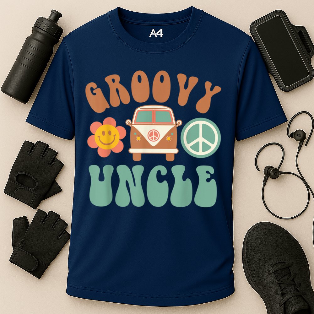 Retro Groovy Uncle Matching Family Birthday Party Performance Shirt