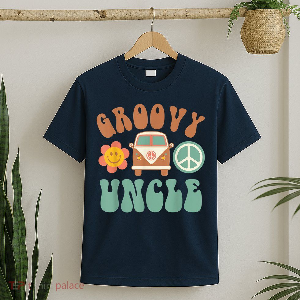 Retro Groovy Uncle Matching Family Birthday Party T-Shirt