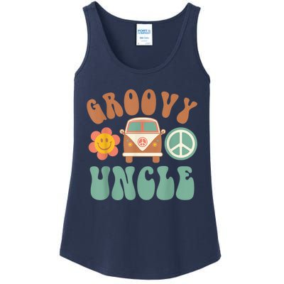 Retro Groovy Uncle Matching Family Birthday Party Ladies Essential Tank