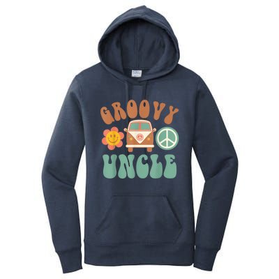 Retro Groovy Uncle Matching Family Birthday Party Women's Pullover Hoodie