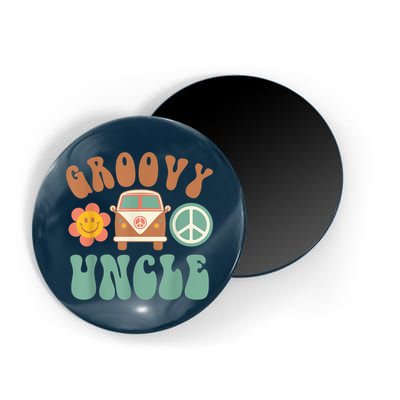 Retro Groovy Uncle Matching Family Birthday Party Magnet