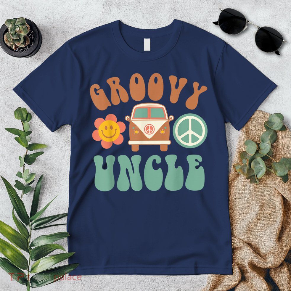 Retro Groovy Uncle Matching Family Birthday Party Premium T-Shirt
