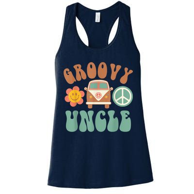 Retro Groovy Uncle Matching Family Birthday Party Womens Tank Top