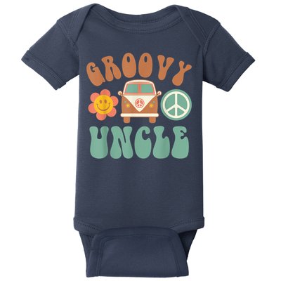 Retro Groovy Uncle Matching Family Birthday Party Baby Bodysuit