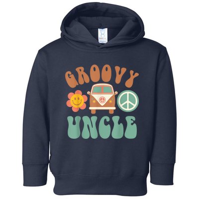 Retro Groovy Uncle Matching Family Birthday Party Toddler Hoodie