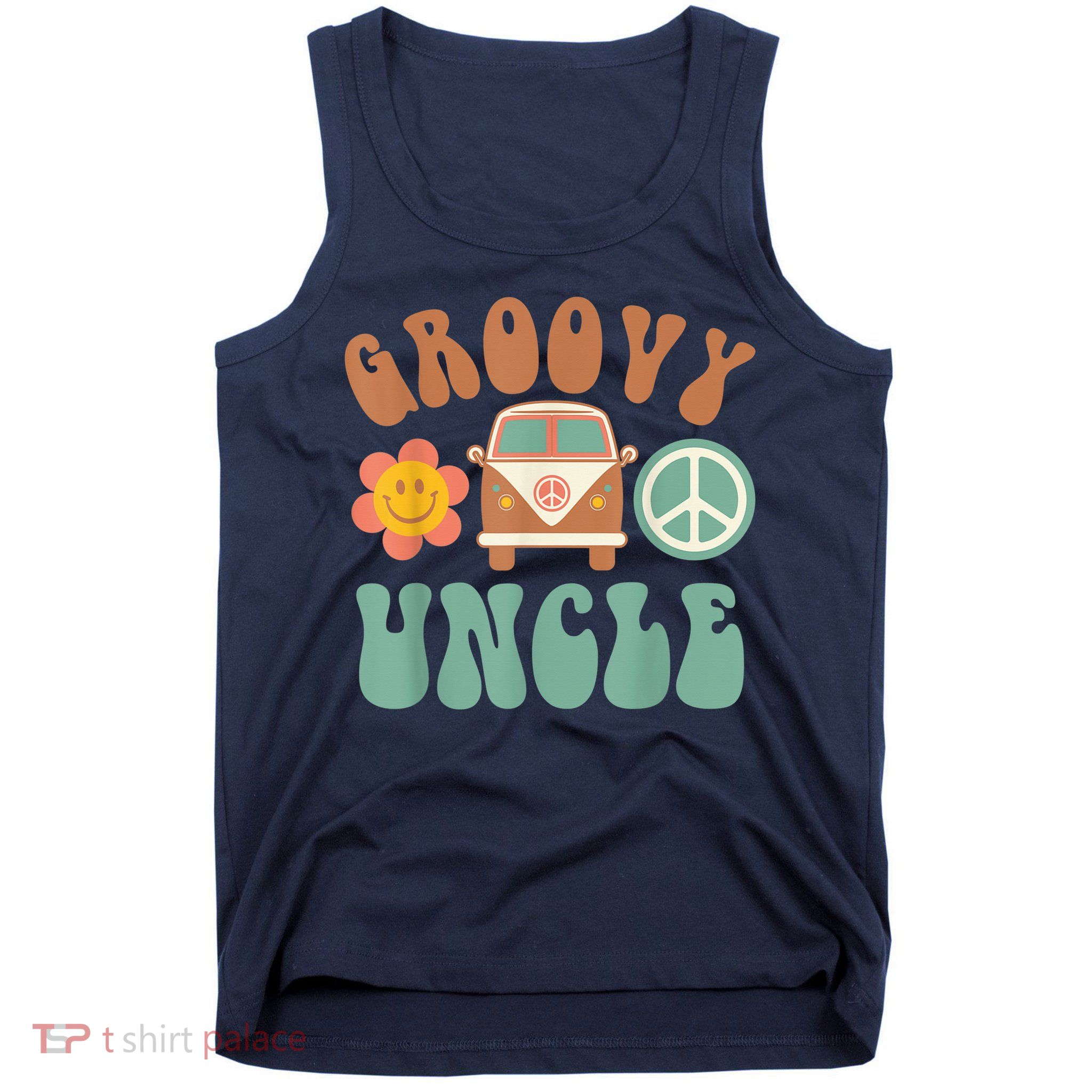 Retro Groovy Uncle Matching Family Birthday Party Tank Top