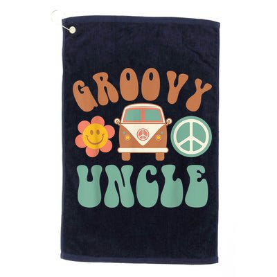 Retro Groovy Uncle Matching Family Birthday Party Golf Towel