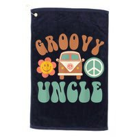 Retro Groovy Uncle Matching Family Birthday Party Golf Towel