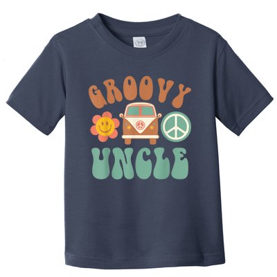 Retro Groovy Uncle Matching Family Birthday Party Toddler T-Shirt