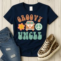 Retro Groovy Uncle Matching Family Birthday Party Womens T-Shirt