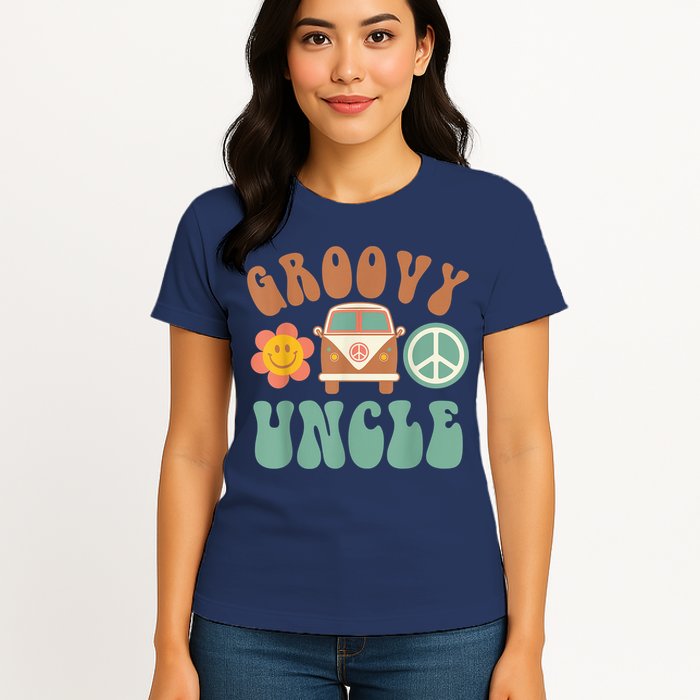Retro Groovy Uncle Matching Family Birthday Party Womens T-Shirt