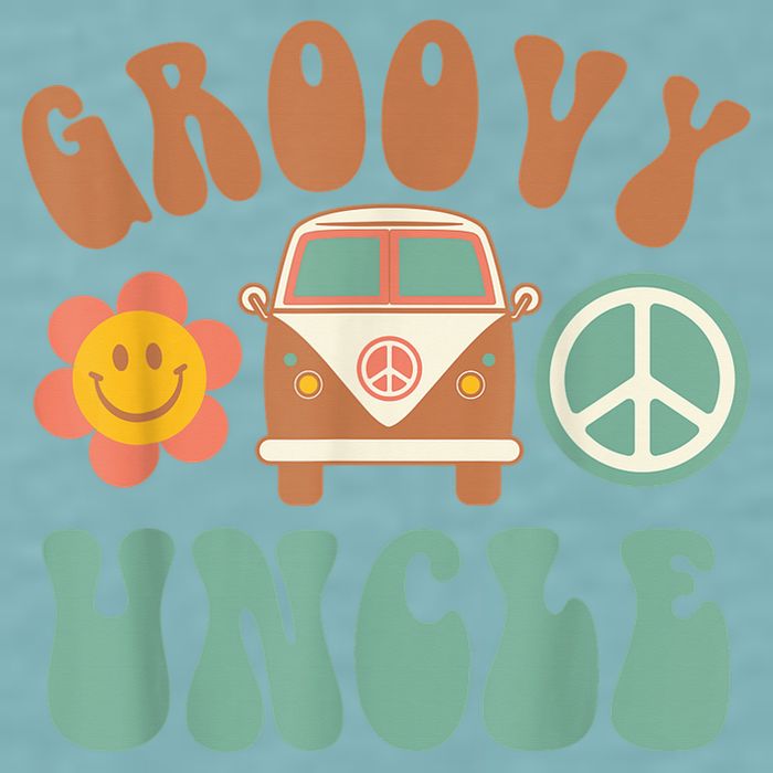 Retro Groovy Uncle Matching Family Birthday Party Sueded Cloud Jersey T-Shirt
