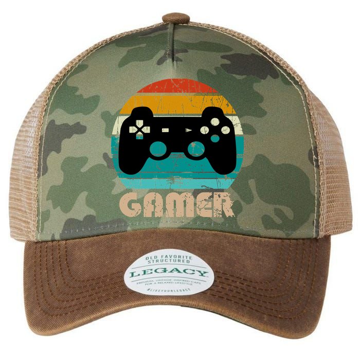 Retro Gamer Video Games Player Gaming Boys Teens Men Legacy Tie Dye Trucker Hat