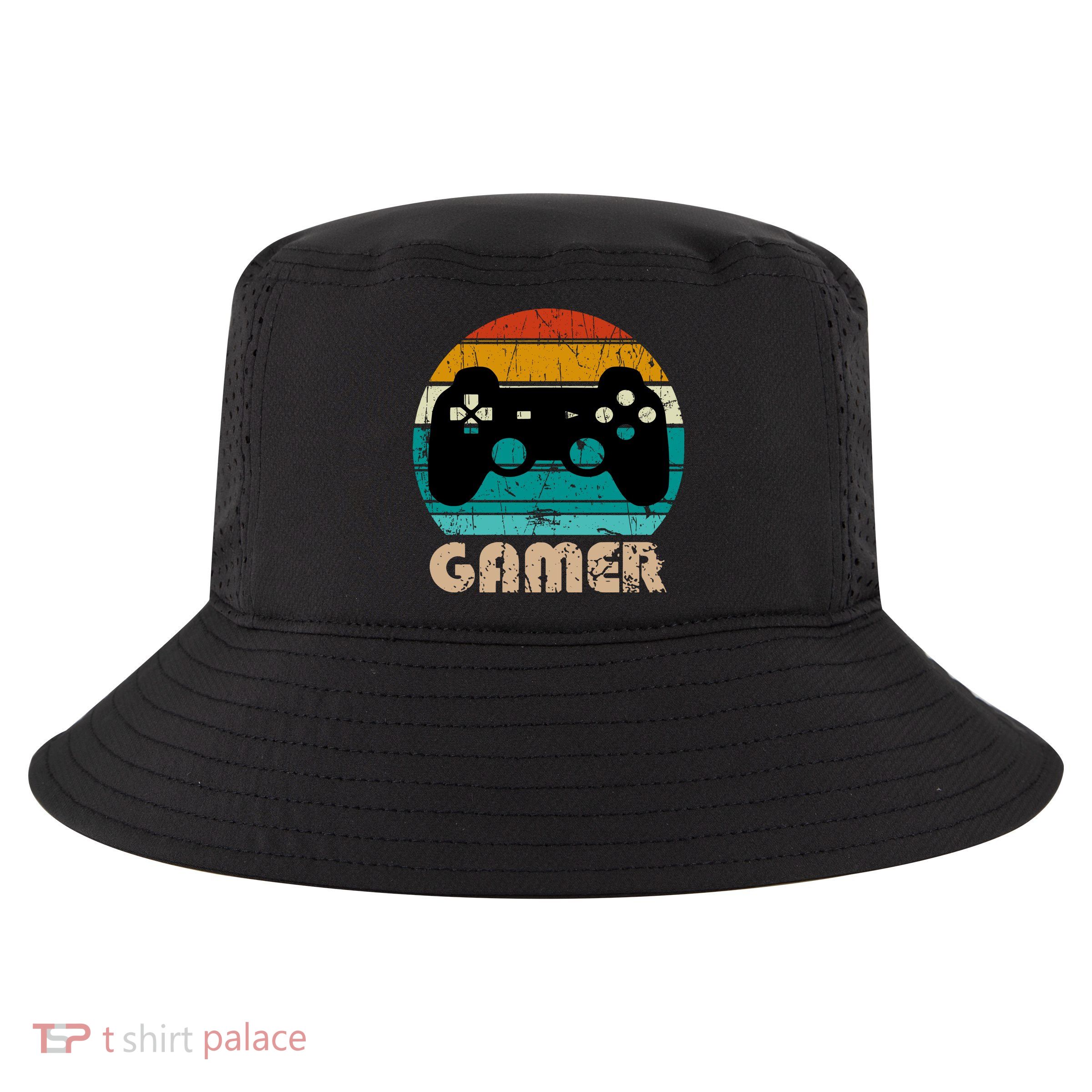 Retro Gamer Video Games Player Gaming Boys Teens Men Cool Comfort Performance Bucket Hat