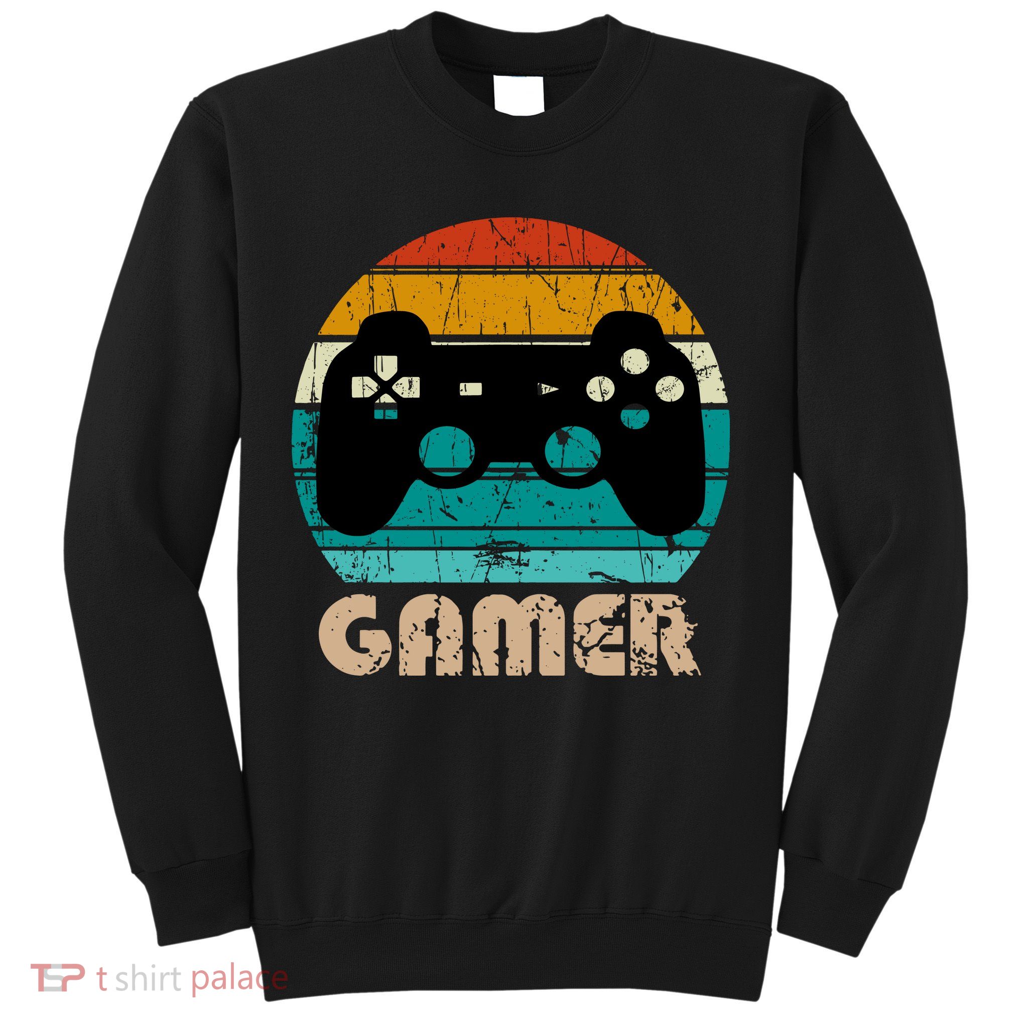 Retro Gamer Video Games Player Gaming Boys Teens Men Sweatshirt