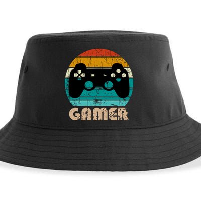 Retro Gamer Video Games Player Gaming Boys Teens Men Sustainable Bucket Hat