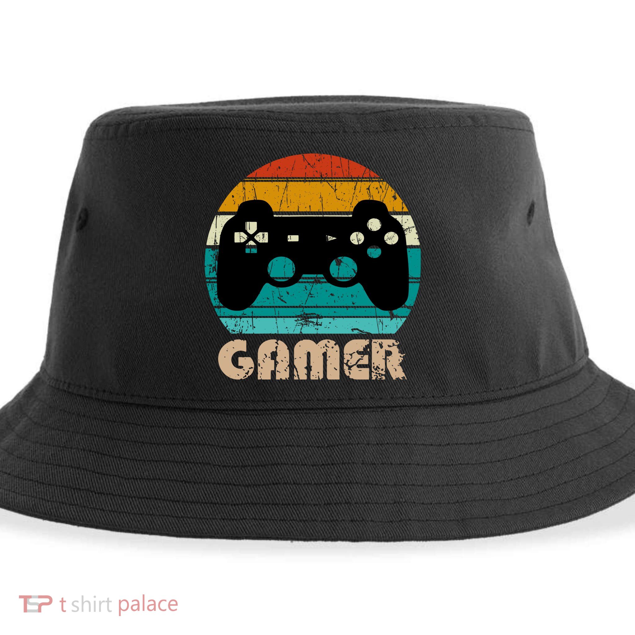 Retro Gamer Video Games Player Gaming Boys Teens Men Sustainable Bucket Hat