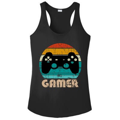 Retro Gamer Video Games Player Gaming Boys Teens Men Ladies PosiCharge Competitor Racerback Tank