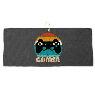 Retro Gamer Video Games Player Gaming Boys Teens Men Large Microfiber Waffle Golf Towel