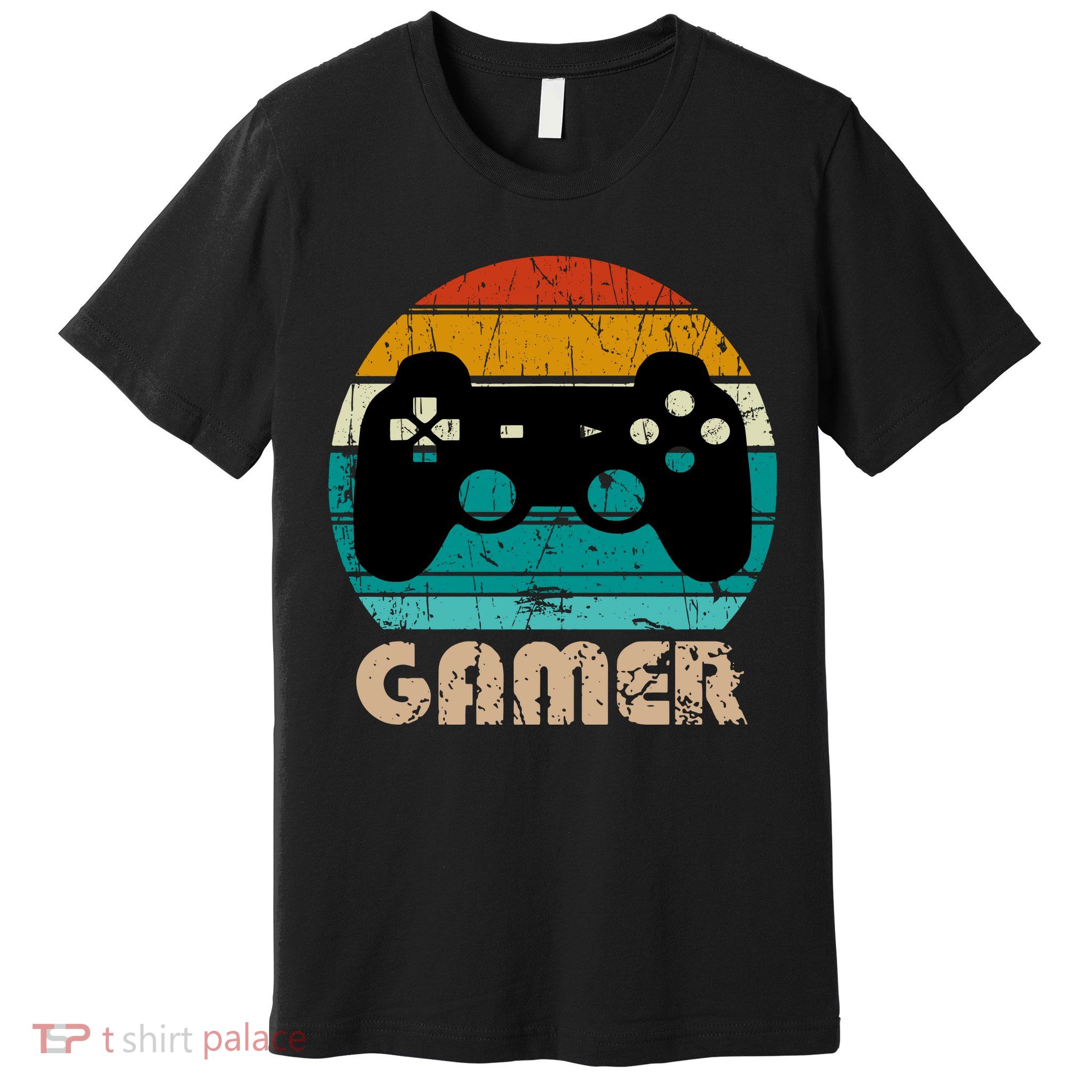 Retro Gamer Video Games Player Gaming Boys Teens Men Premium T-Shirt