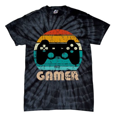 Retro Gamer Video Games Player Gaming Boys Teens Men Tie-Dye T-Shirt
