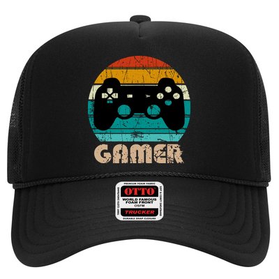 Retro Gamer Video Games Player Gaming Boys Teens Men Trucker Hat