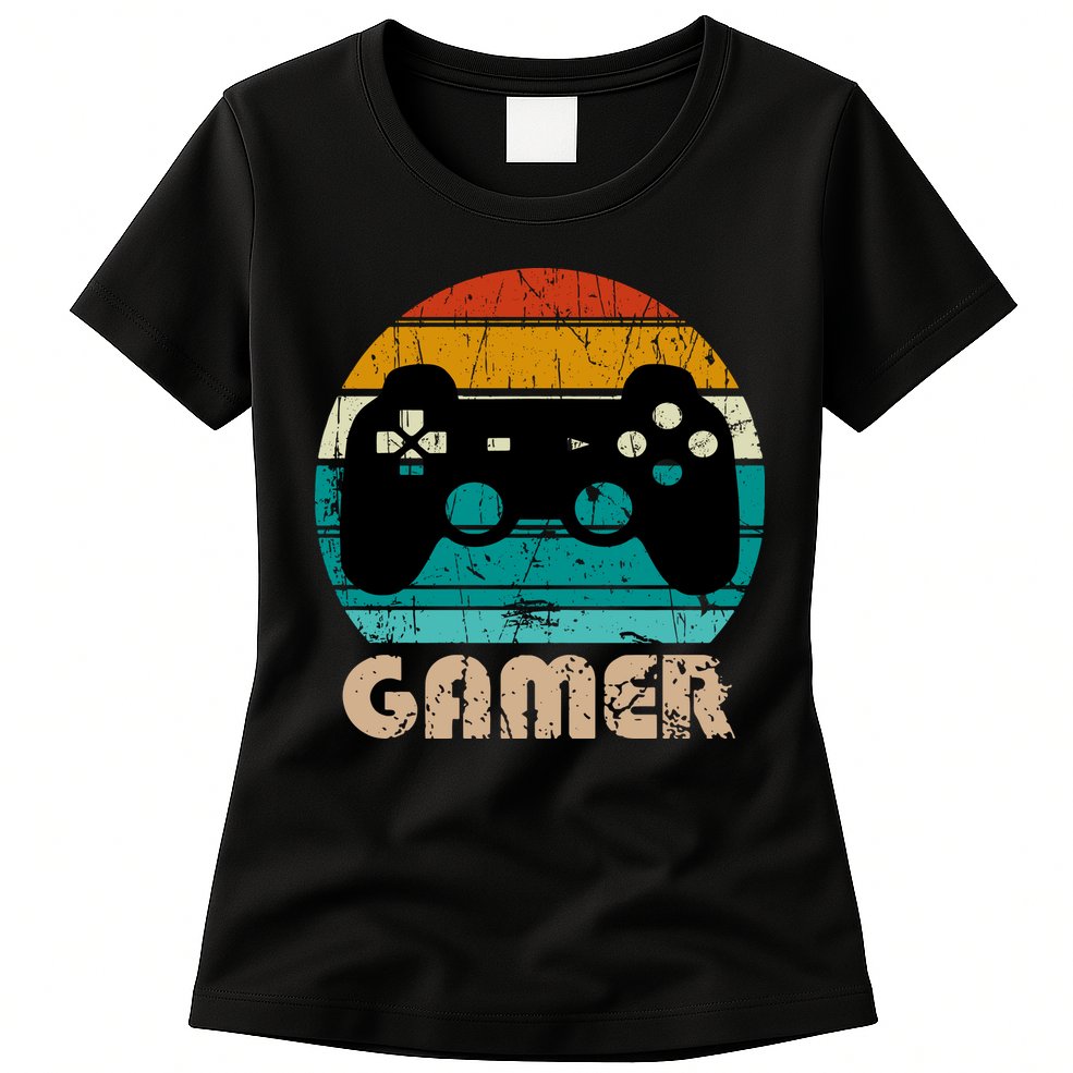 Retro Gamer Video Games Player Gaming Boys Teens Men Womens T-Shirt