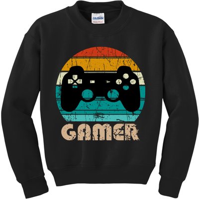 Retro Gamer Video Games Player Gaming Boys Teens Men Kids Sweatshirt