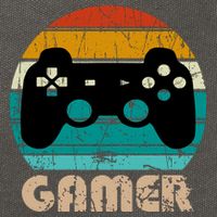 Retro Gamer Video Games Player Gaming Boys Teens Men Cotton Canvas Backpack