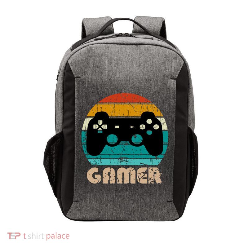Retro Gamer Video Games Player Gaming Boys Teens Men Vector Backpack