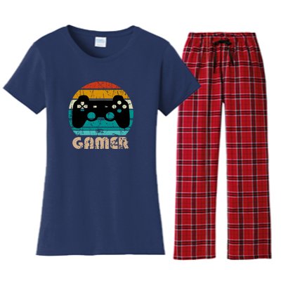 Retro Gamer Video Games Player Gaming Boys Teens Men Women's Flannel Pajama Set