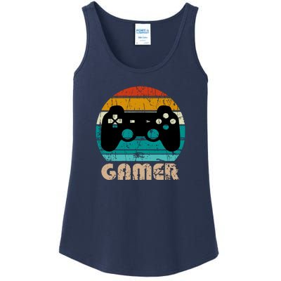 Retro Gamer Video Games Player Gaming Boys Teens Men Ladies Essential Tank