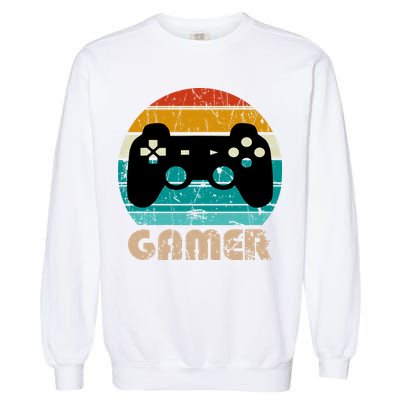 Retro Gamer Video Games Player Gaming Boys Teens Men Garment-Dyed Sweatshirt