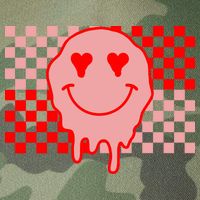 Retro Groovy Valentines Day Hippie Smile Legacy Tie Dye Trucker Hat